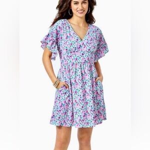 VGUC Lilly Pulitzer Blaire Lileeze stretch dress in Hottie Dottie 12